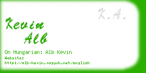 kevin alb business card